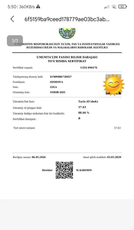 Tarix, 6-natija